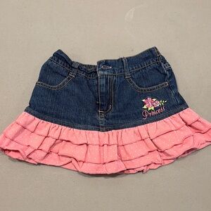 Disney Princess Denim Skirt with Pink Ruffle